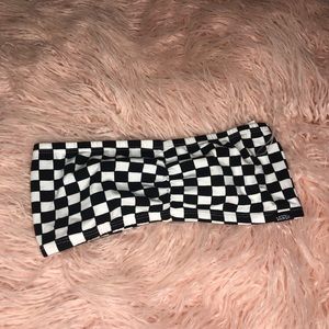 Black/White checkered Vans Bralette Medium